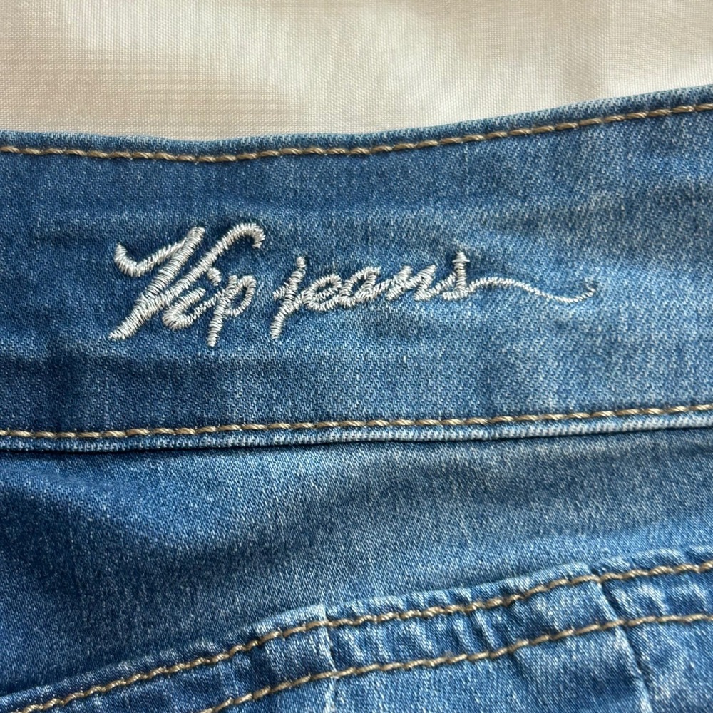 VIP Jeans Womens Blue Mid Rise Raw Hem Capri Denim Jeans Size 1/2 1-6917NB-5 - Picture 10 of 11